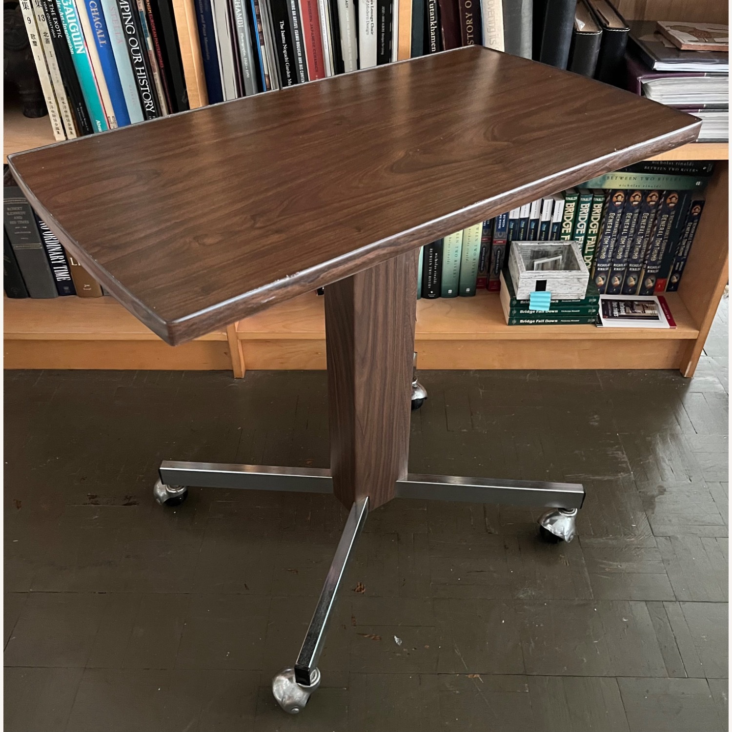 Dark Brown Wood Side Table - image-7