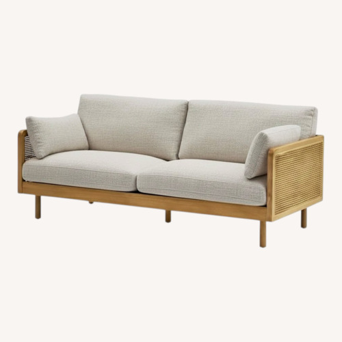 Used Castlery Lucia Natural Wood 2 Seater Sofa for sale on AptDeco
