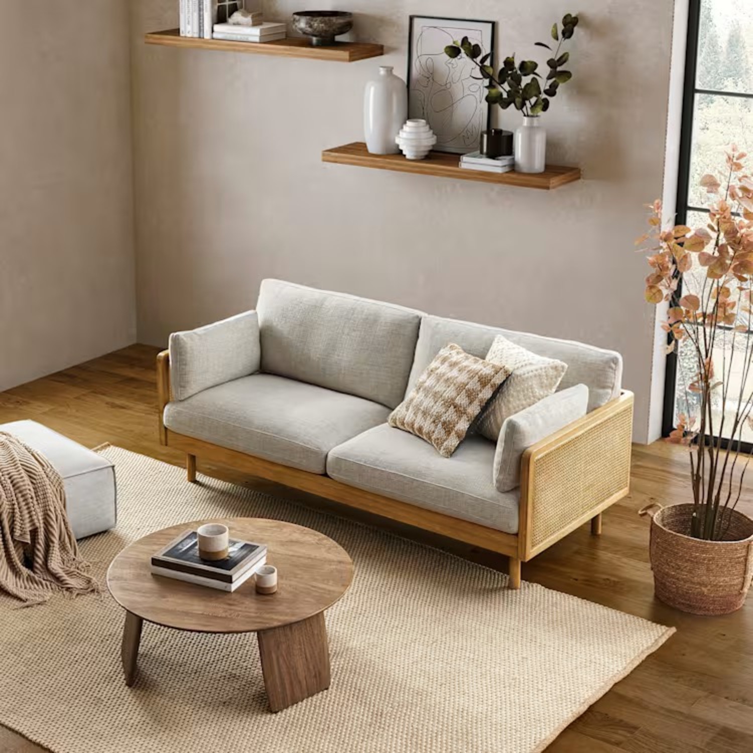 Castlery Lucia Natural Wood 2 Seater Sofa - image-2