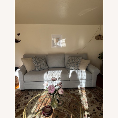 Used Light Gray Fabric 3+ Seater Sofa for sale on AptDeco