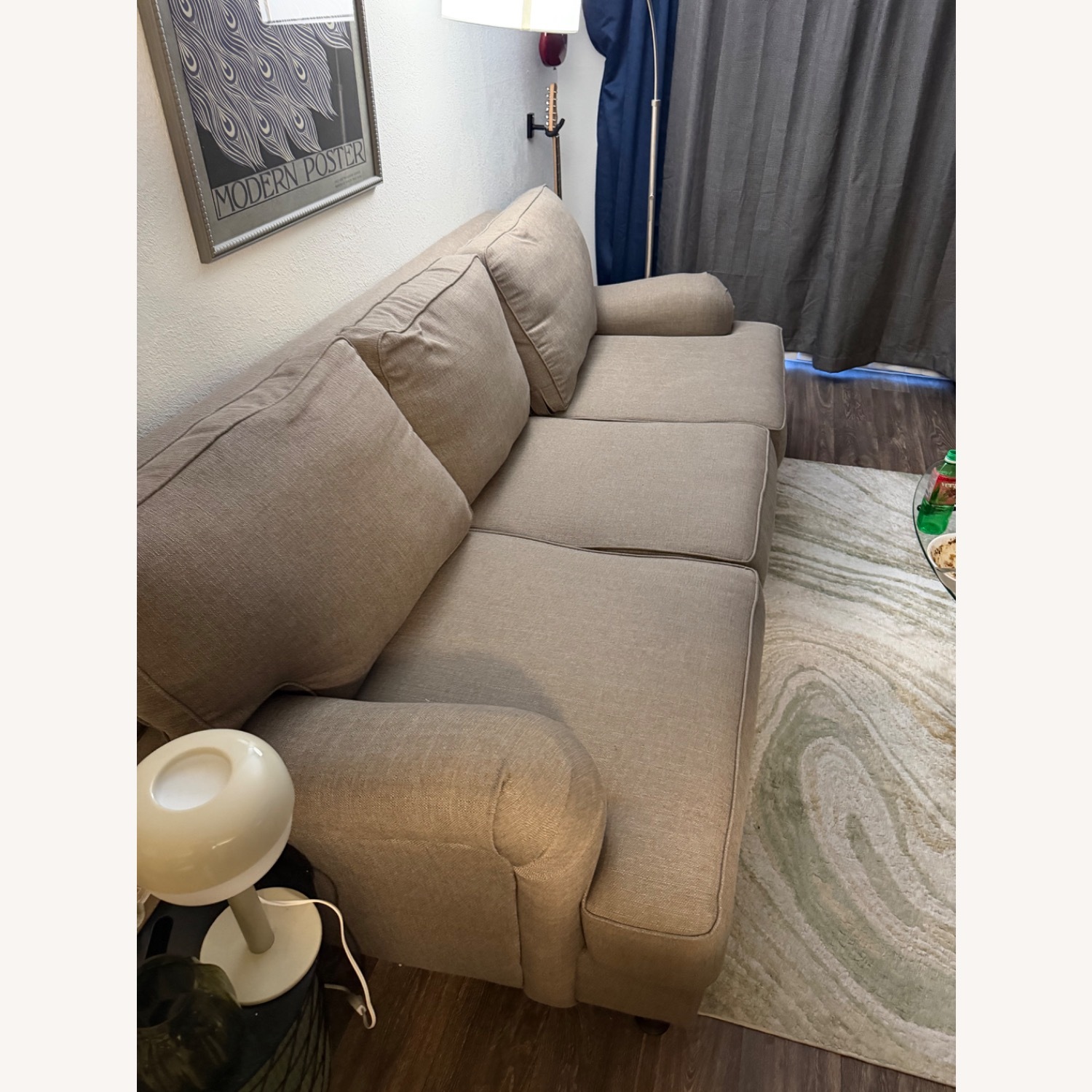 Serta Light Gray 3+ Seater Sofa - image-3