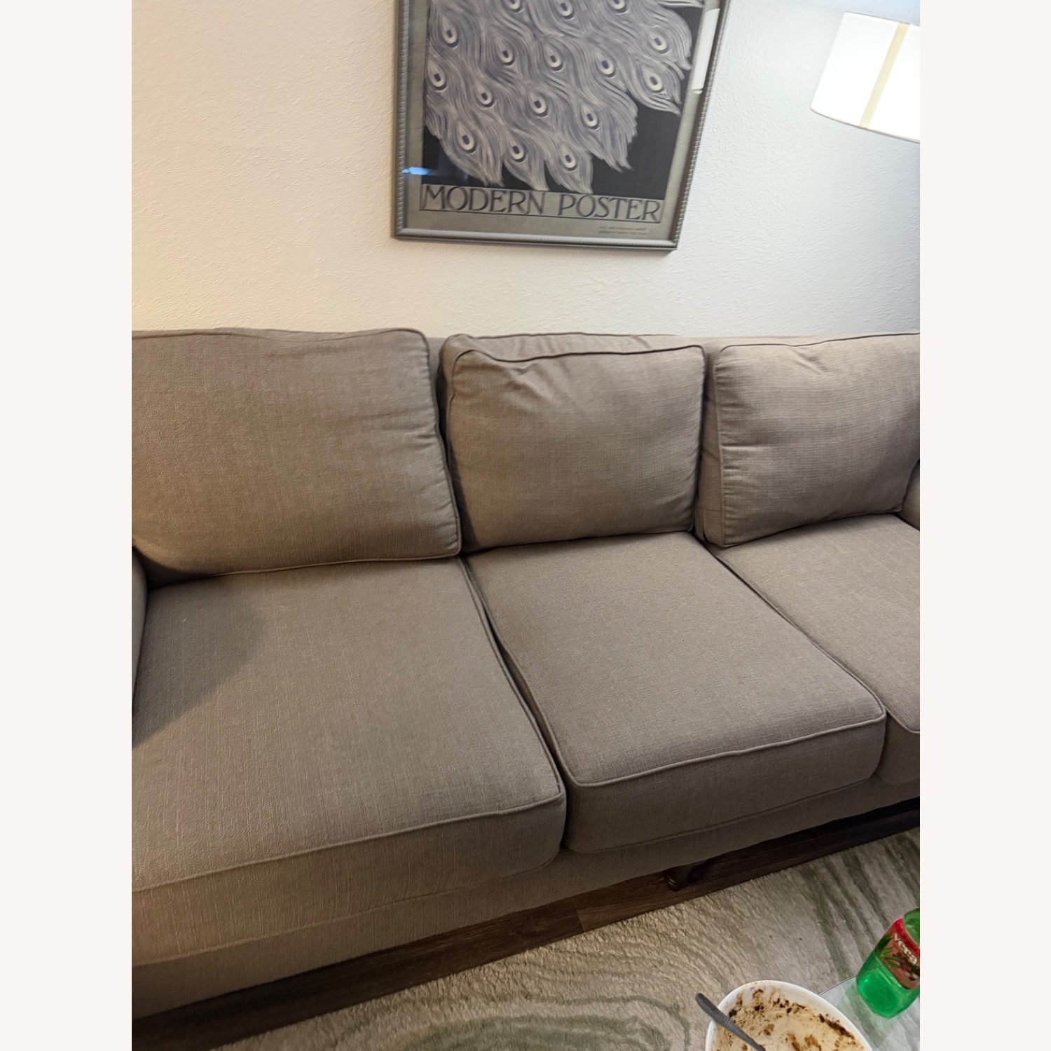 Serta Light Gray 3+ Seater Sofa - image-1
