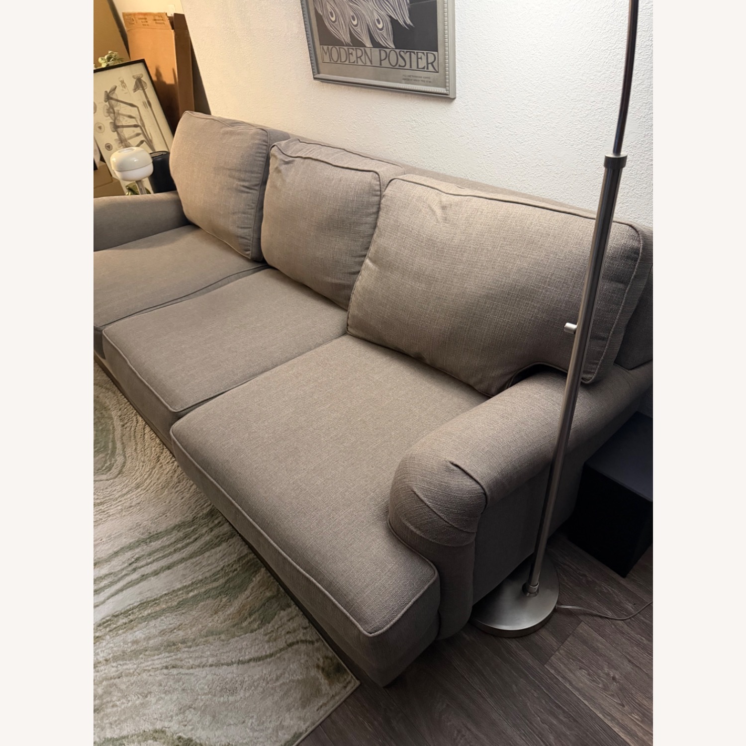 Serta Light Gray 3+ Seater Sofa - image-2