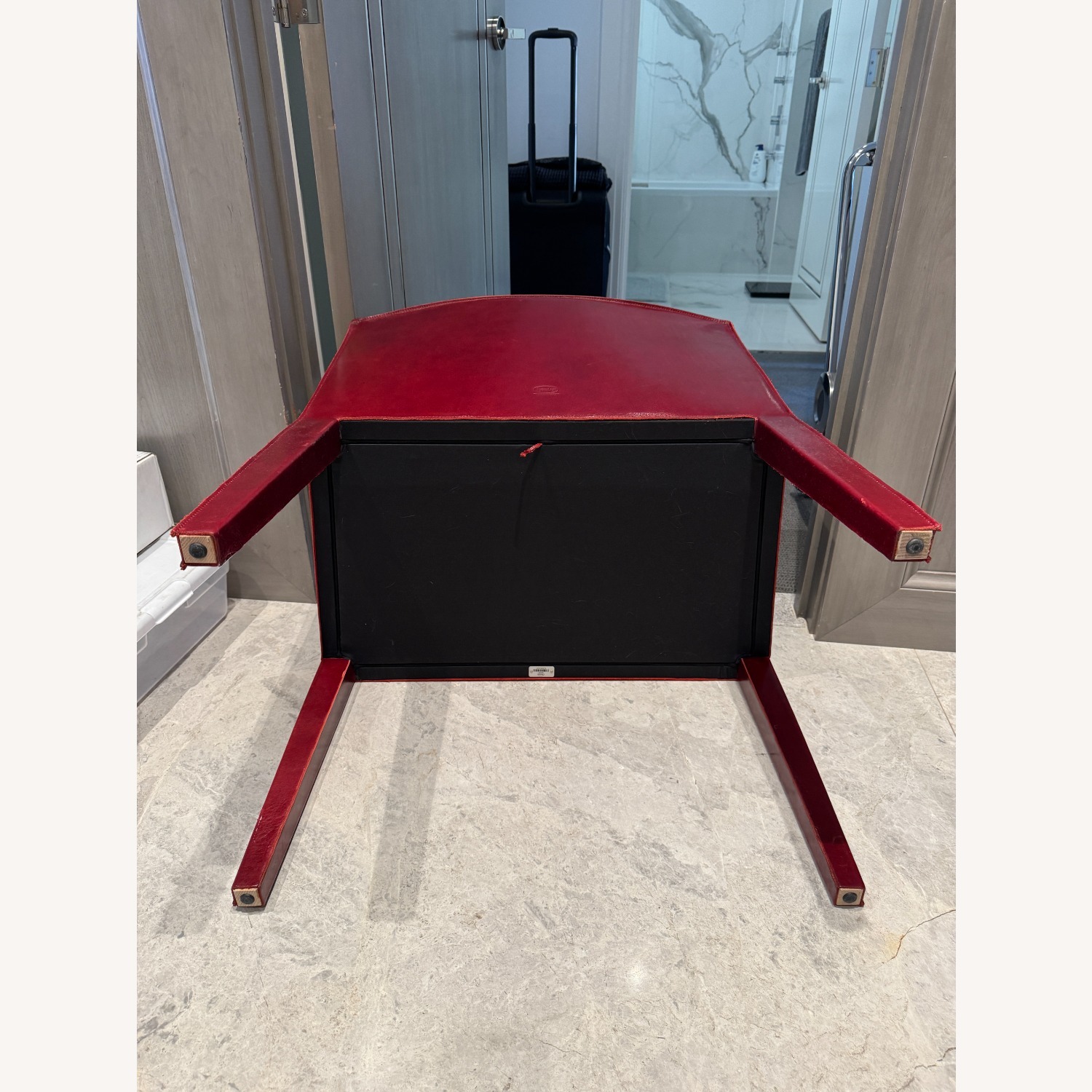 Baxter Oslo Red Leather Dining Chair - image-4