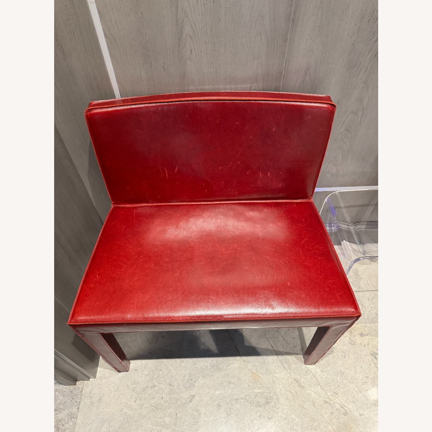 Baxter Oslo Red Leather Dining Chair - image-6