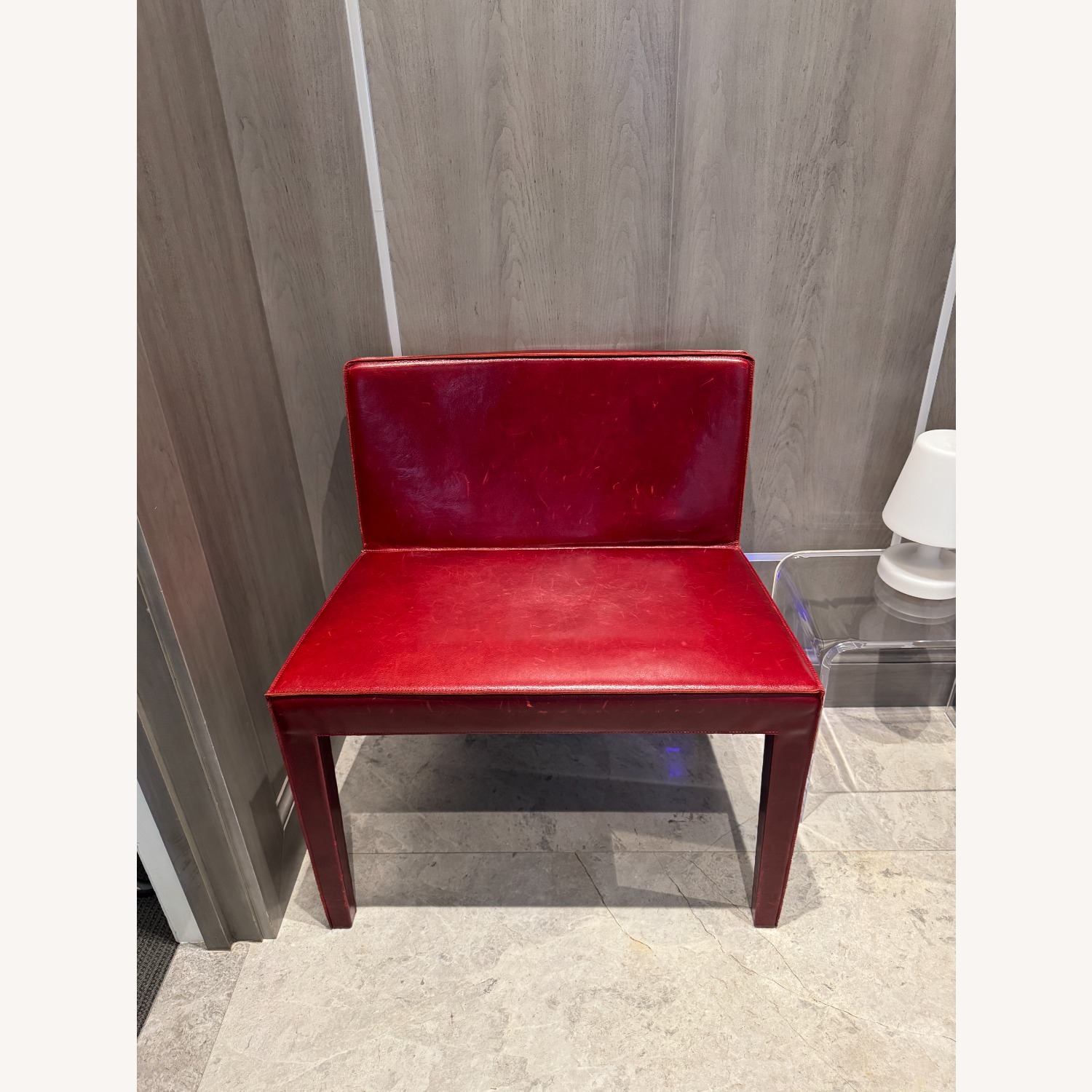 Baxter Oslo Red Leather Dining Chair - image-1