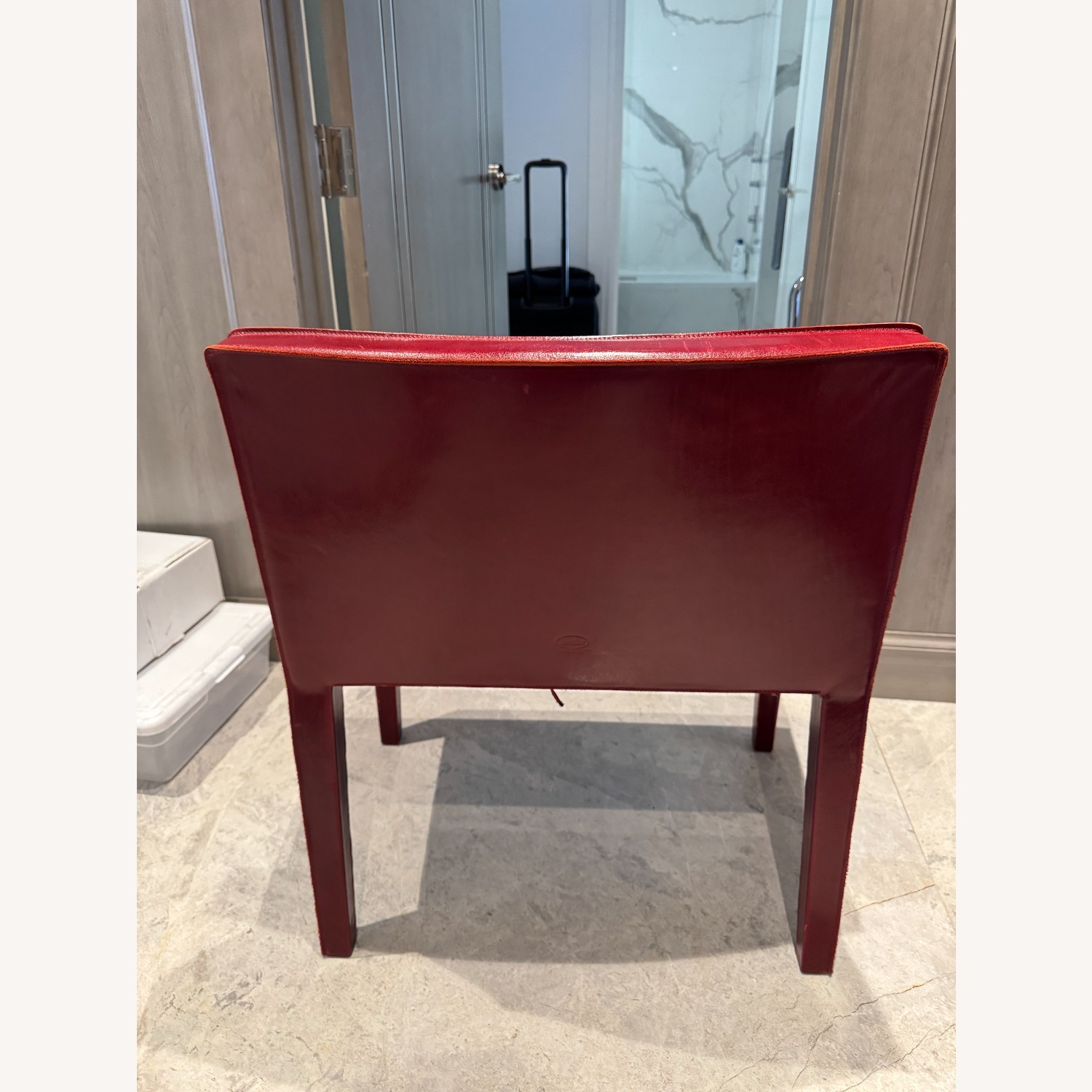 Baxter Oslo Red Leather Dining Chair - image-2