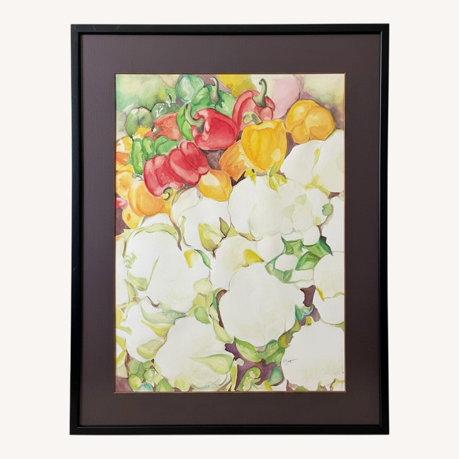 Still Life of Assorted Peppers (Signed: Uknown) - image-0