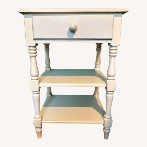 Used Ethan Allen White Wood Nightstand for sale on AptDeco