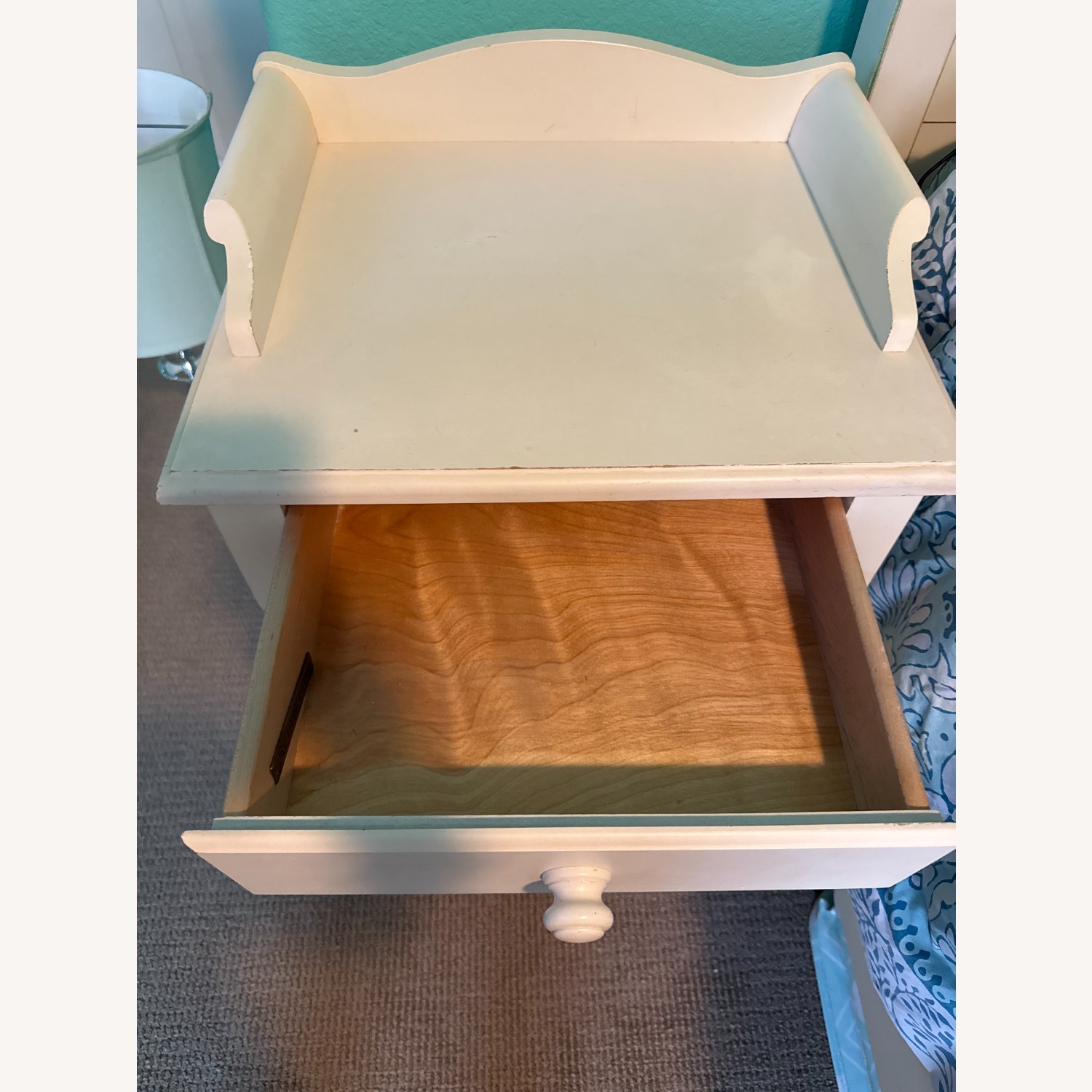Ethan Allen White Wood Nightstand - image-2