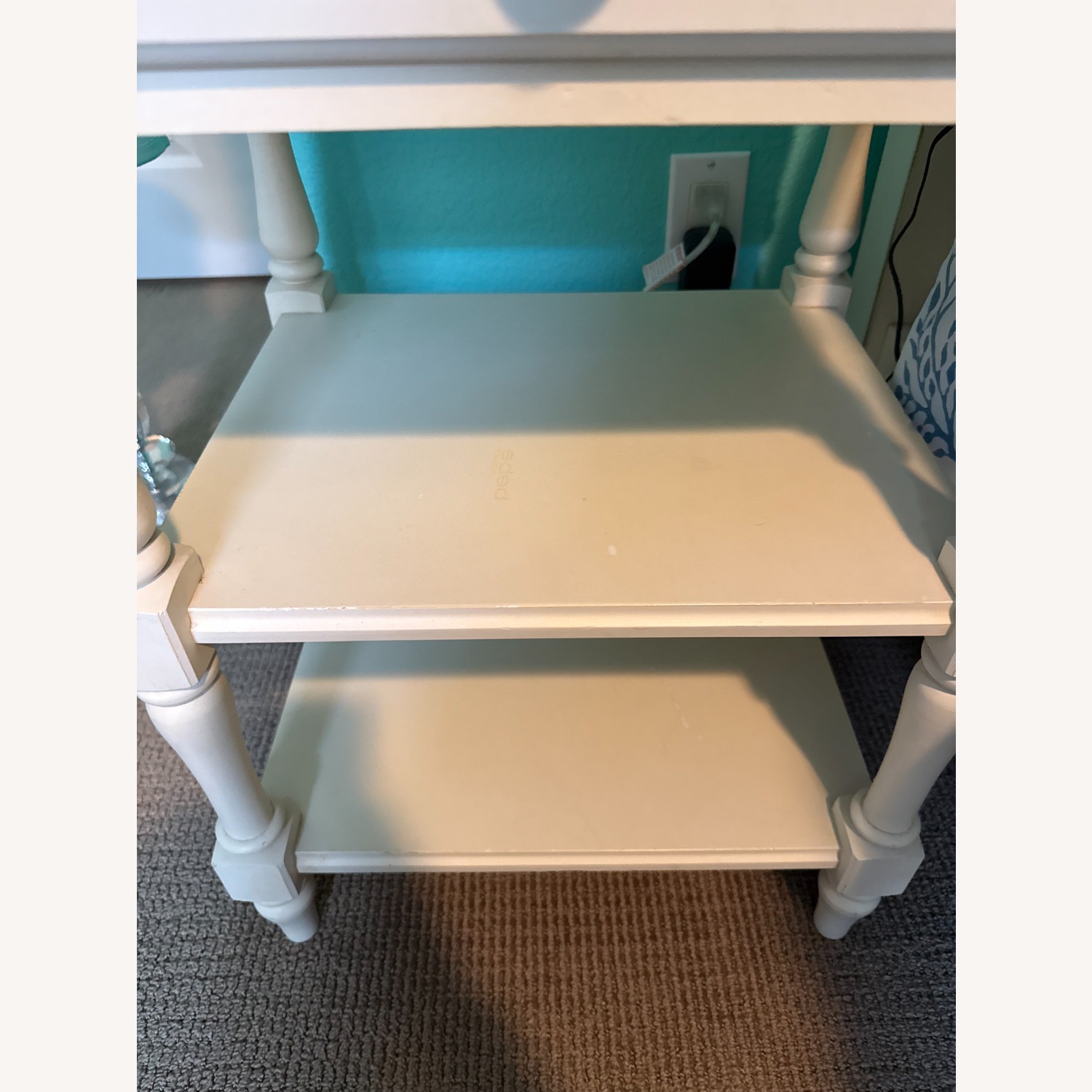 Ethan Allen White Wood Nightstand - image-4