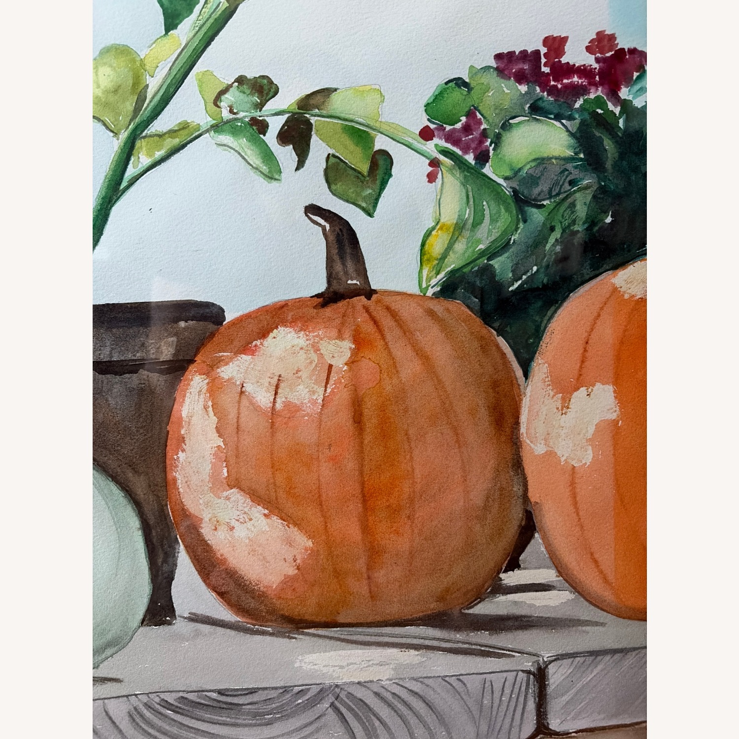 Still Life of Squash & Pumpkins on Wooden Surface - image-4