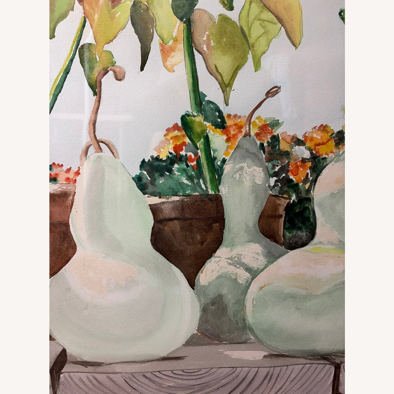 Still Life of Squash & Pumpkins on Wooden Surface - image-3