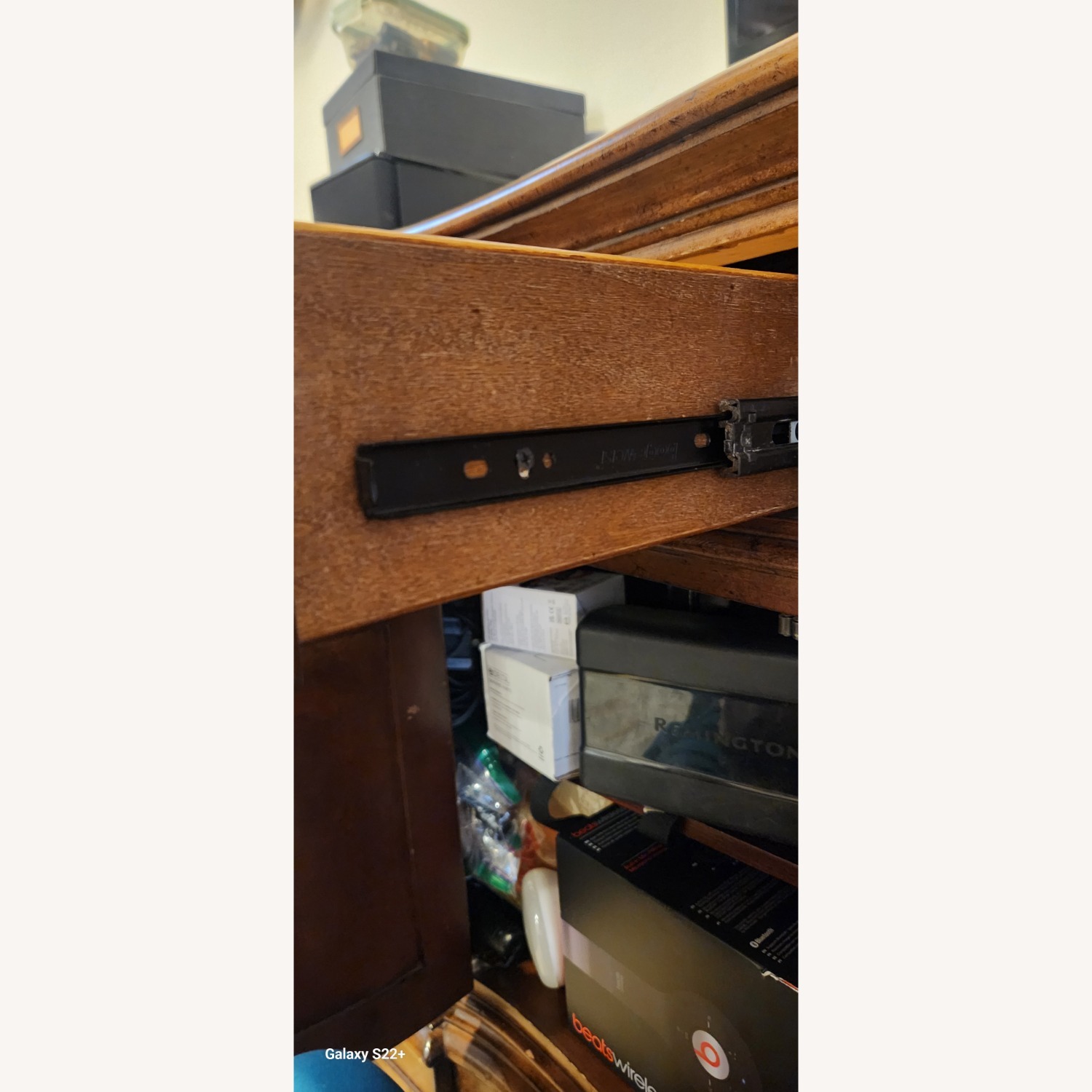 Schnadig Dark Brown Wood Media Storage - image-6