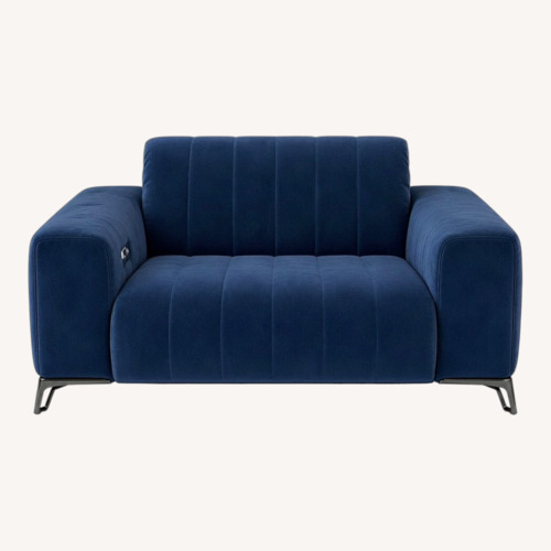 Used Roche Bobois Satellite Blue Fabric Armchair for sale on AptDeco