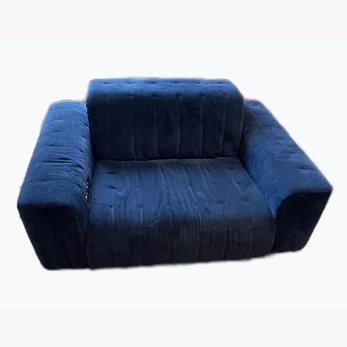 Used Roche Bobois Satellite Blue Fabric Armchair for sale on AptDeco