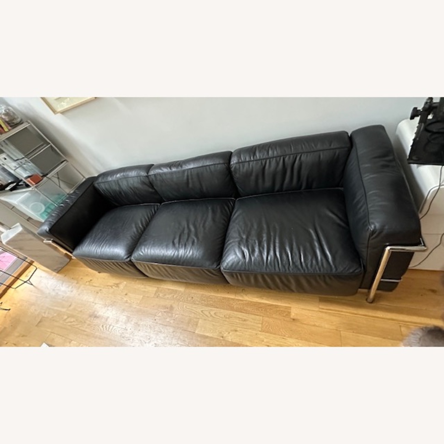 Le Corbusier LC2 Black Leather Sofa - image-1