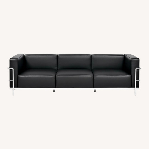 Used Le Corbusier LC2 Black Leather Sofa for sale on AptDeco