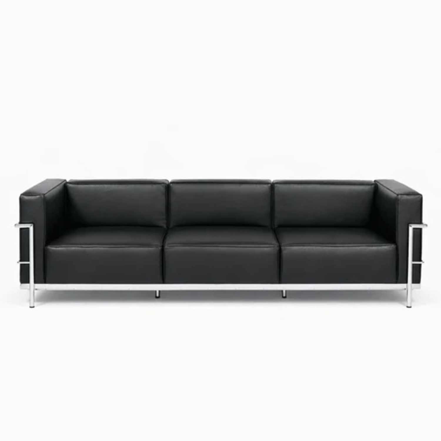 Le Corbusier LC2 Black Leather Sofa - image-6