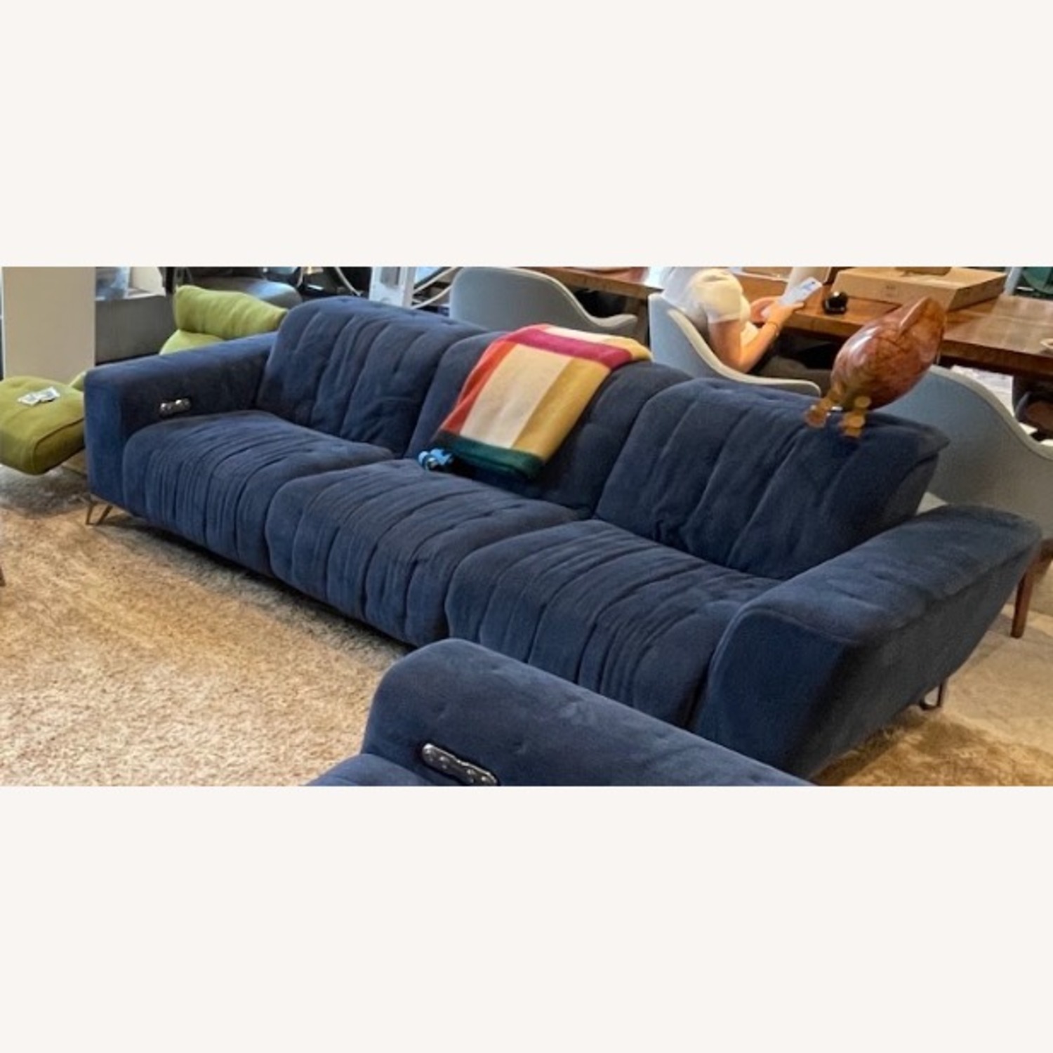 Roche Bobois Satellite Blue Sofa - image-3