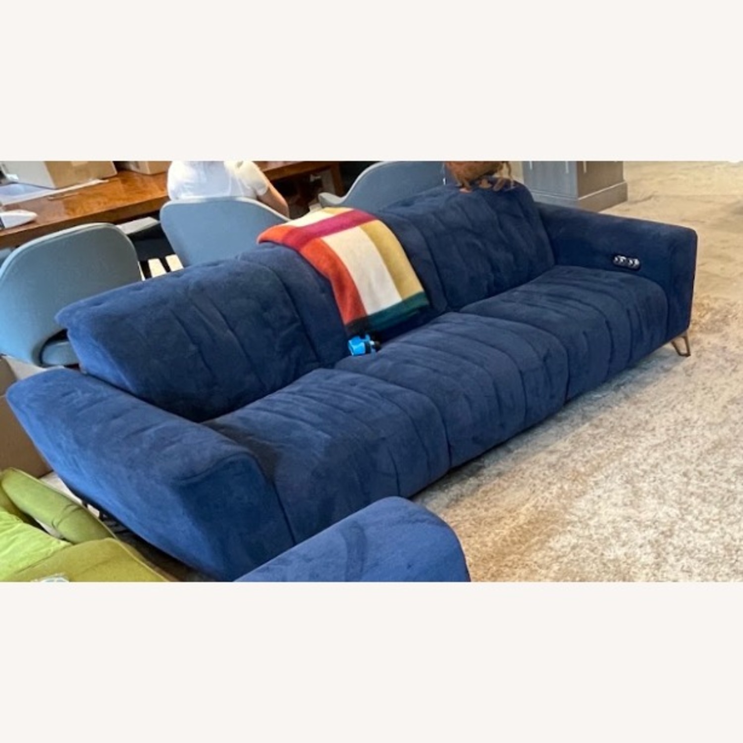 Roche Bobois Satellite Blue Sofa - image-1
