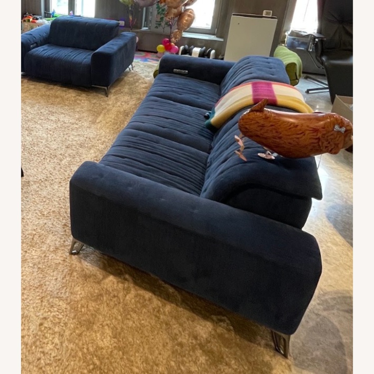 Roche Bobois Satellite Blue Sofa - image-2