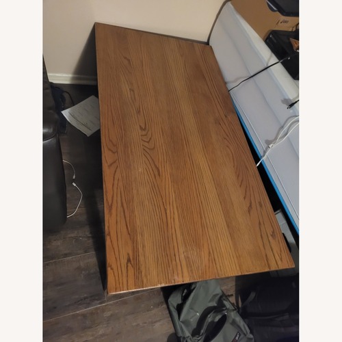 Used Large Brown Wood Coffee Table Rectangle for sale on AptDeco