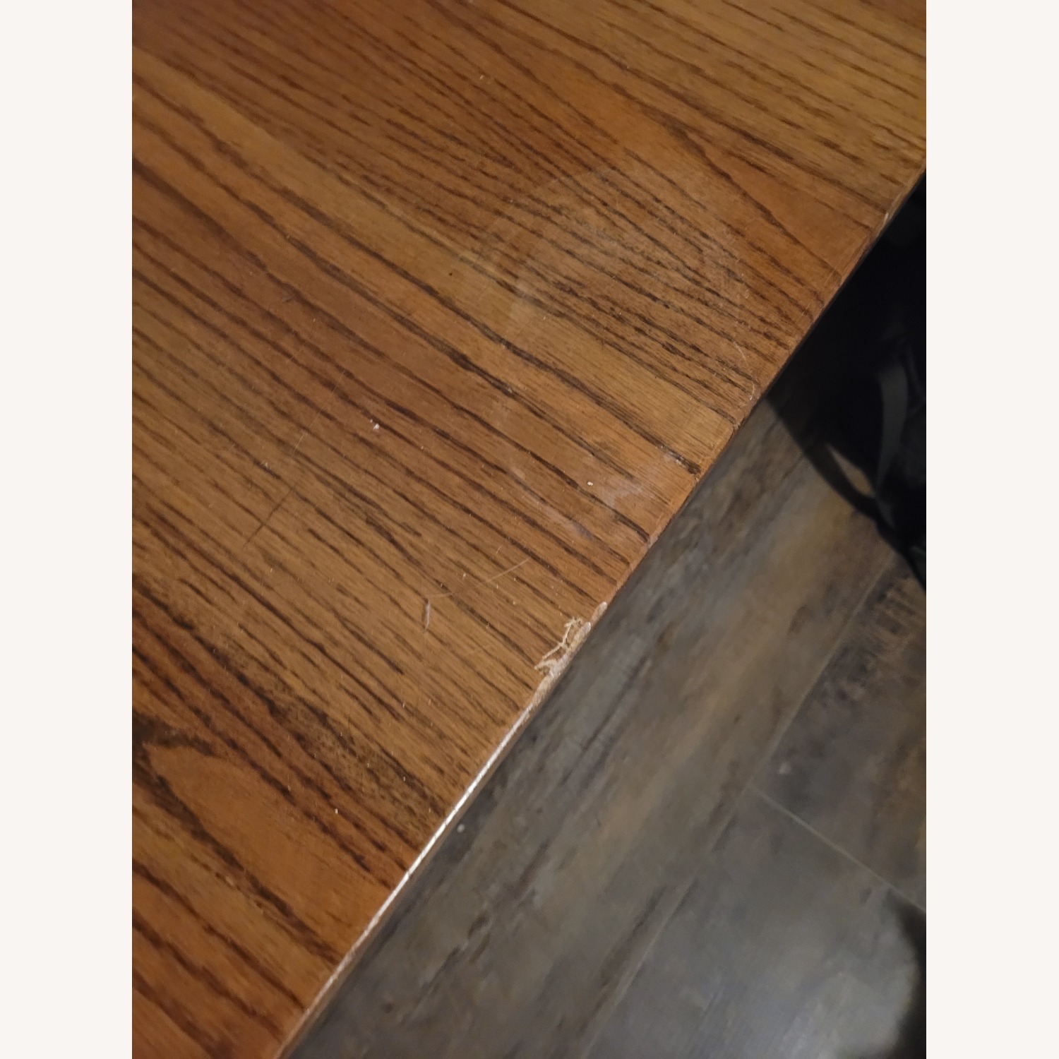 Large Brown Wood Coffee Table Rectangle - image-6