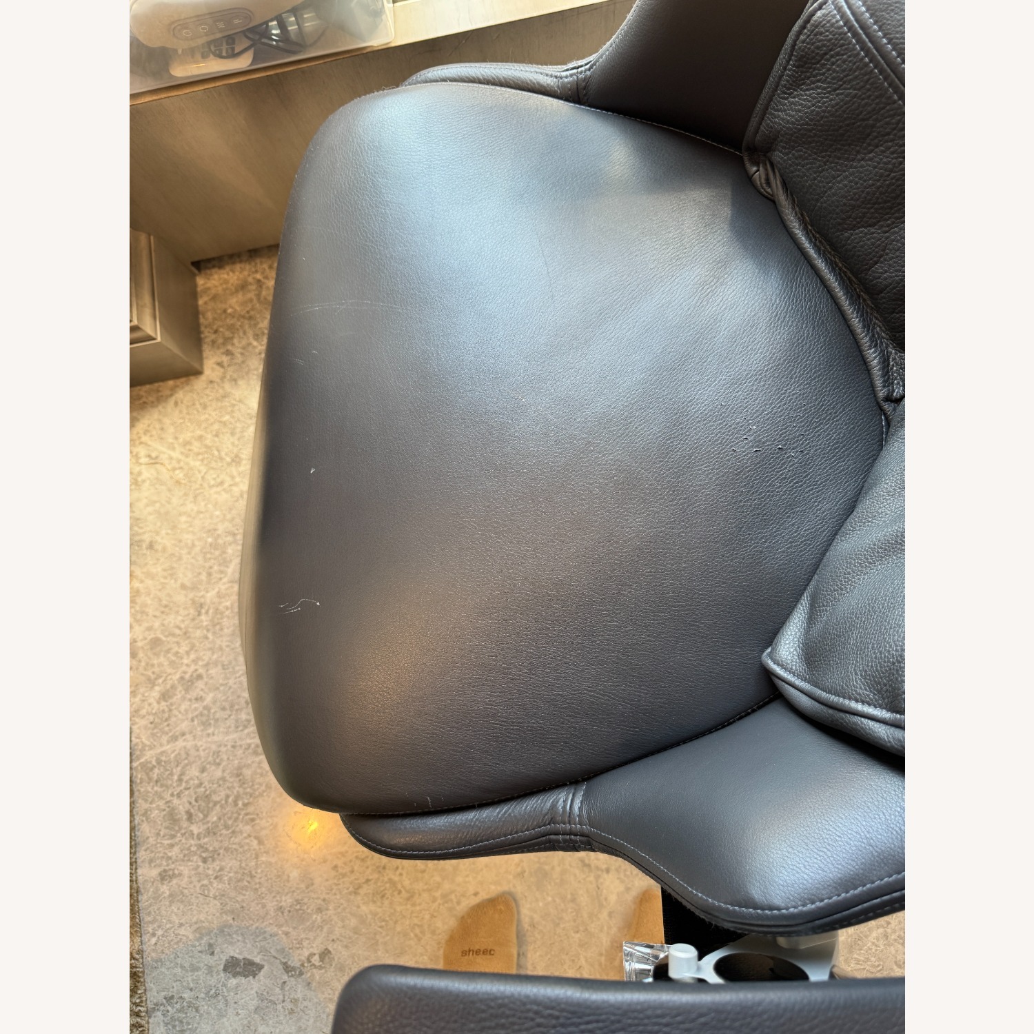 Elysium Gold Edition Balance Black Leather Chair - image-5