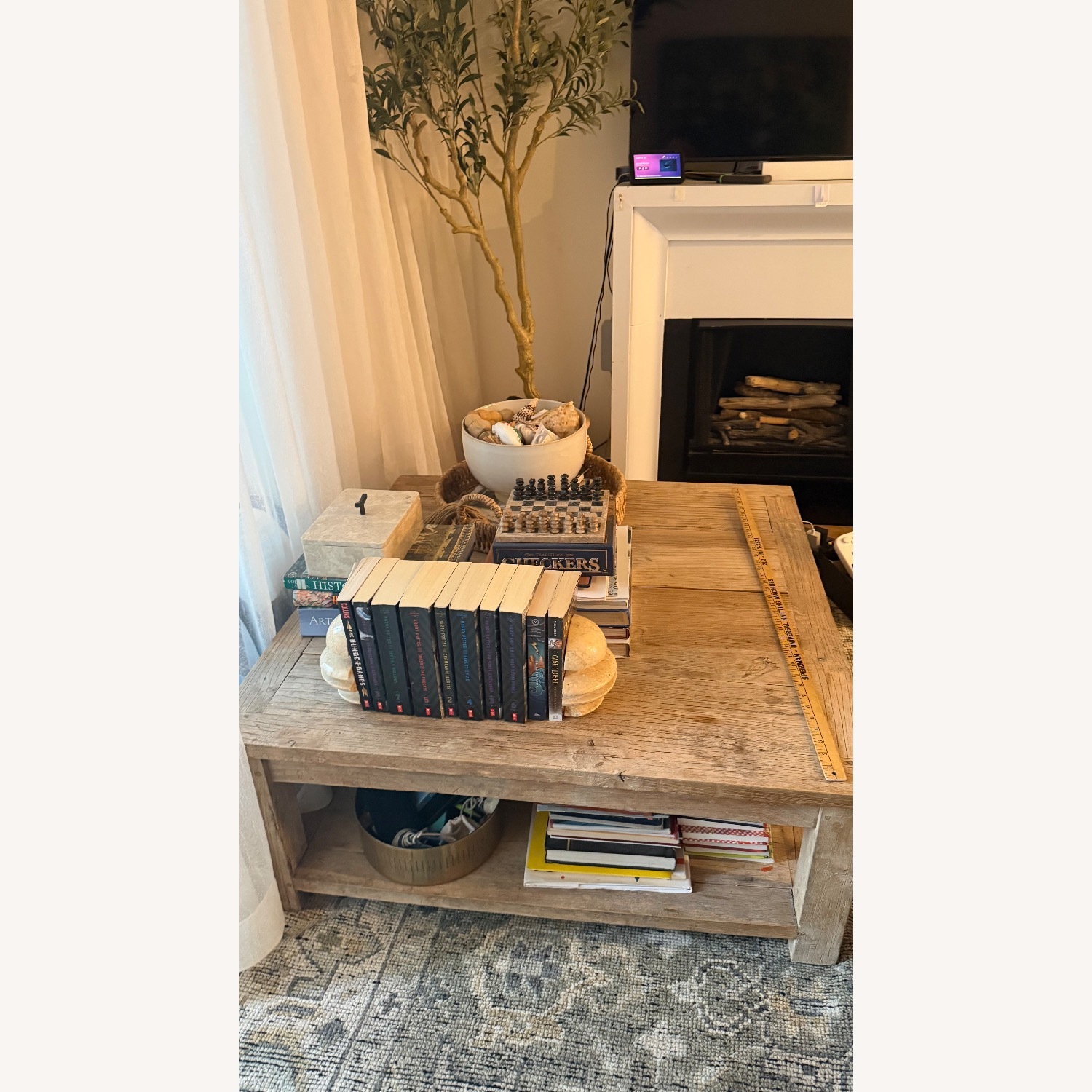 Vibrant Reclamed Wood Coffee Table  - image-2