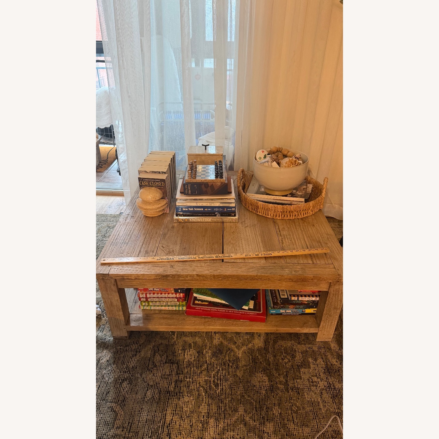 Vibrant Reclamed Wood Coffee Table  - image-1