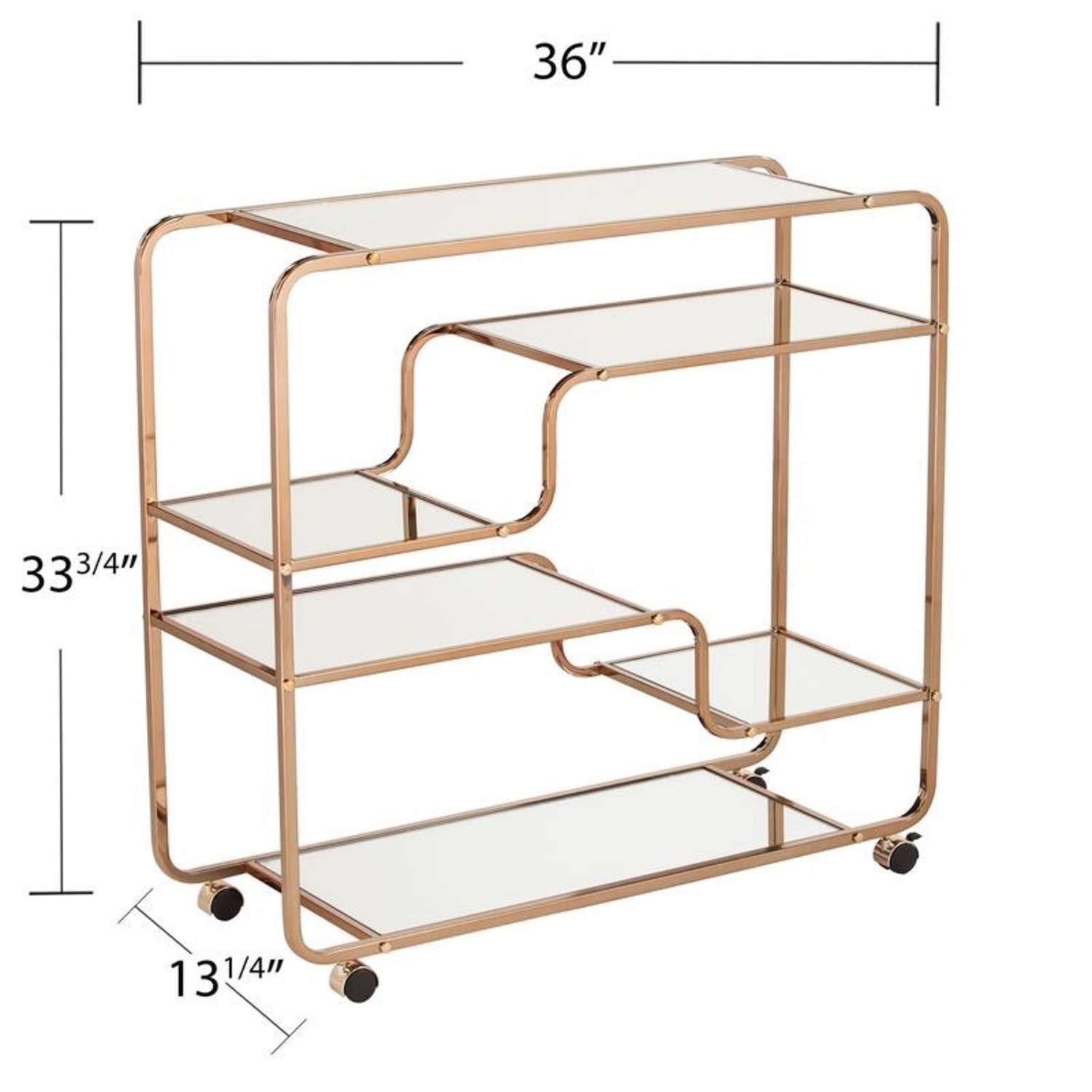 Overstock Gold Metal Bar Cart - image-4