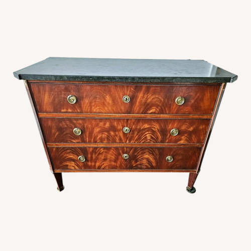 Used Vintage/Antique Marble Dark Wood Sideboard for sale on AptDeco