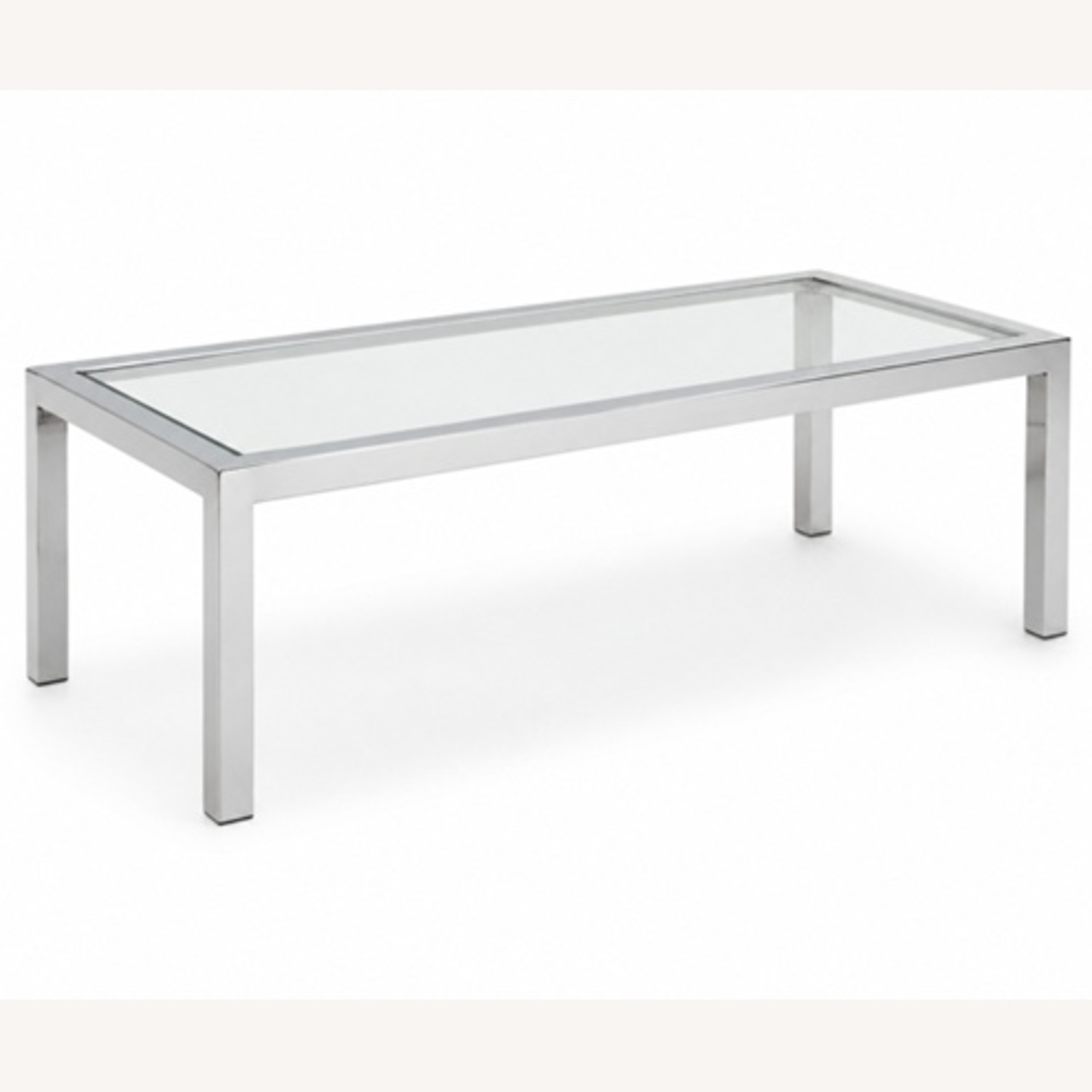 Silver Metal Coffee Table - image-6