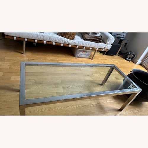 Used Silver Metal Coffee Table for sale on AptDeco