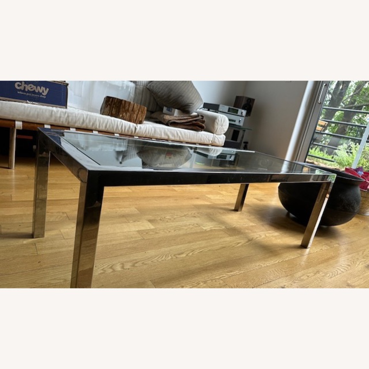 Silver Metal Coffee Table - image-2