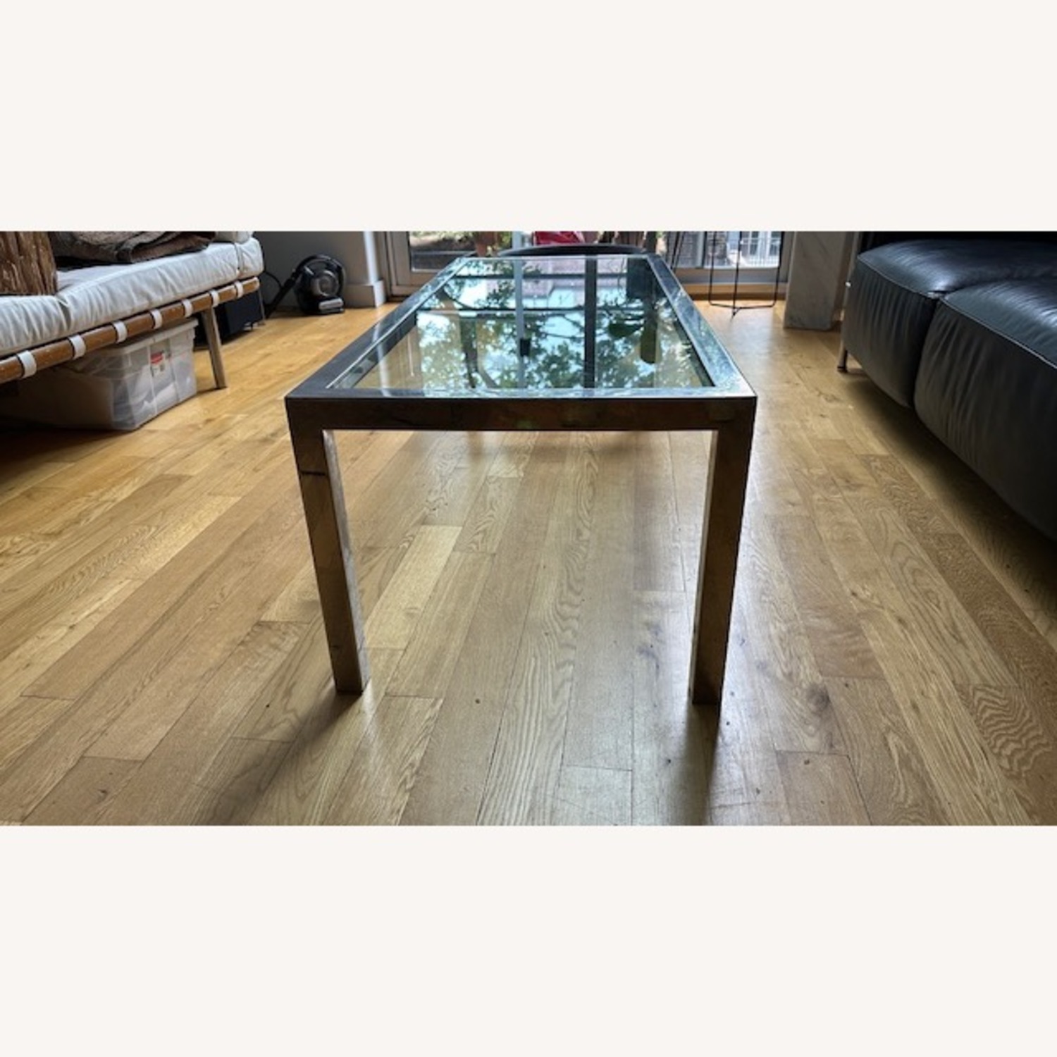Silver Metal Coffee Table - image-3