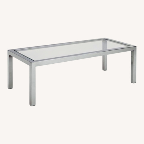 Used Silver Metal Coffee Table for sale on AptDeco