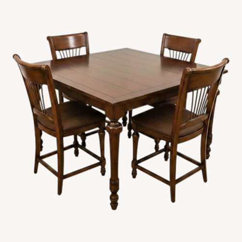 Used Dark Brown Dining Set for sale on AptDeco