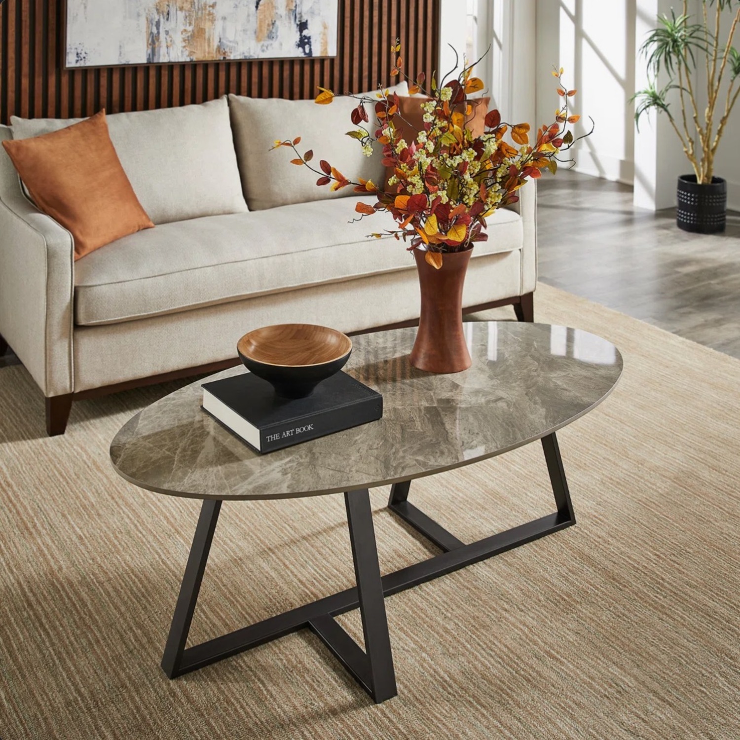Wayfair Kashlee Glossy Sintered Stone Coffee Table - image-3