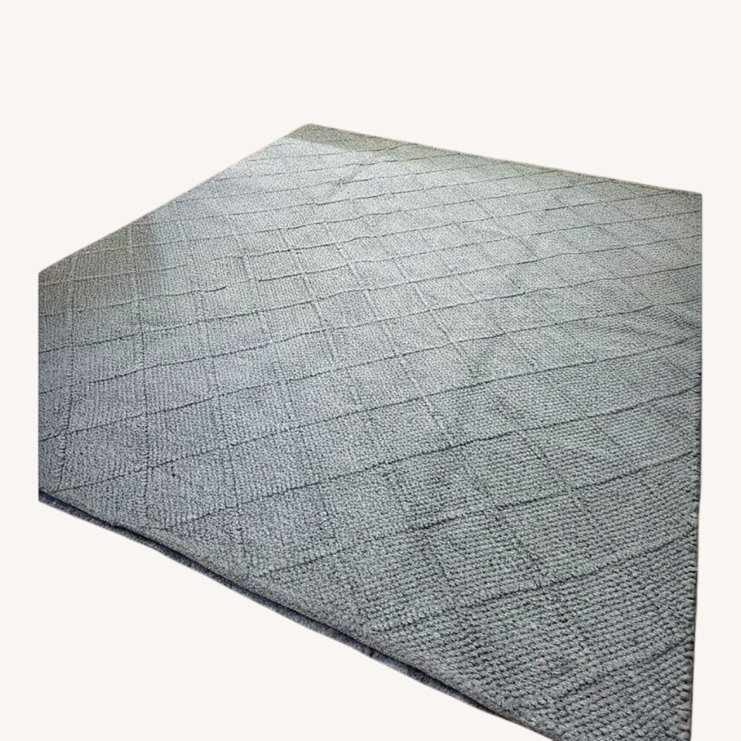 Light Gray Wool Area Rug 8' x 10' - image-0