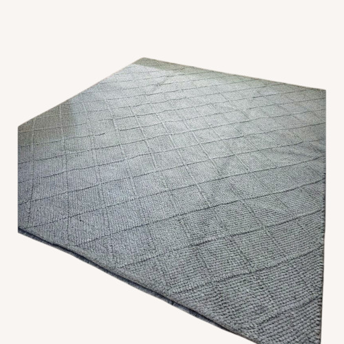 Used Light Gray Wool Area Rug 8' x 10' for sale on AptDeco