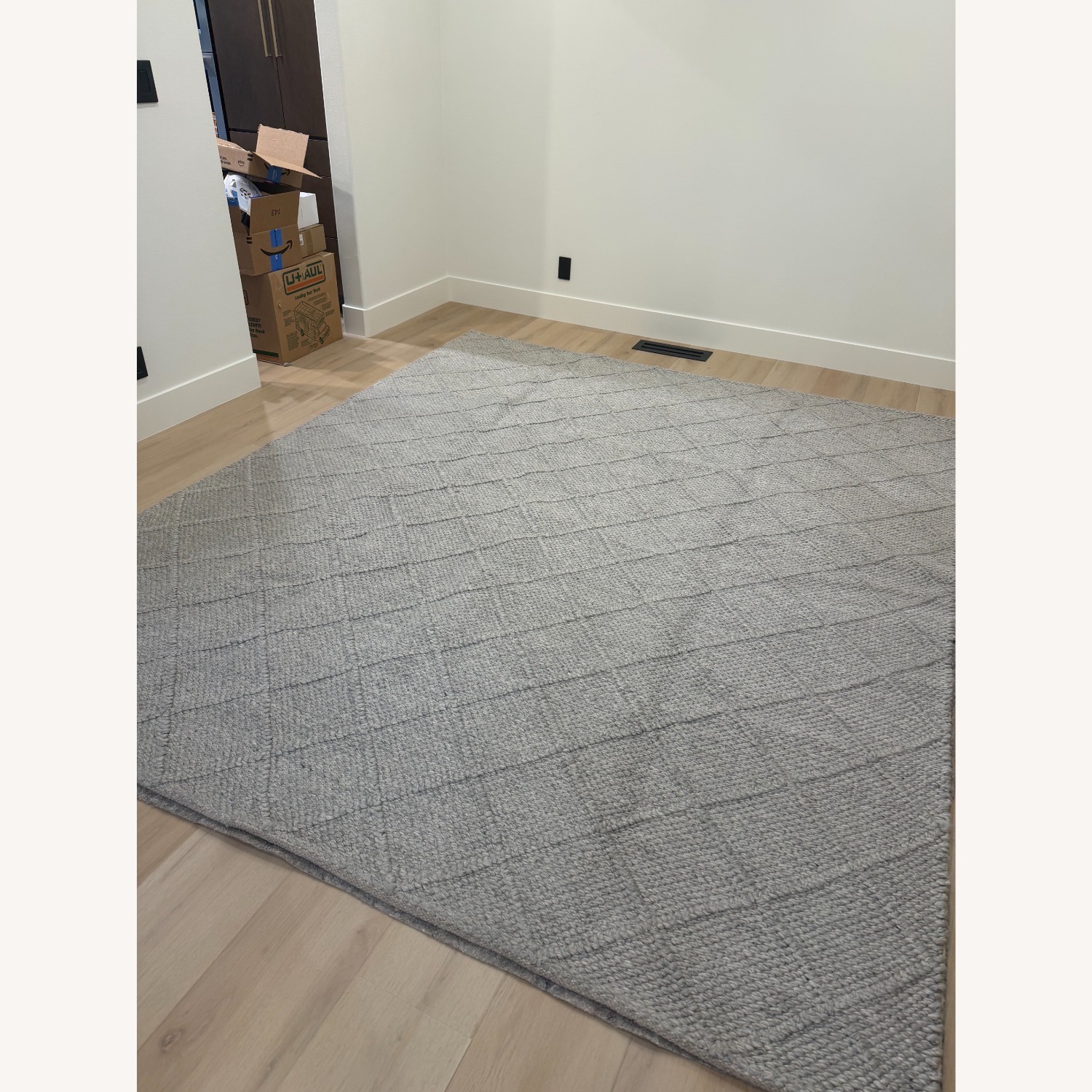 Light Gray Wool Area Rug 8' x 10' - image-1
