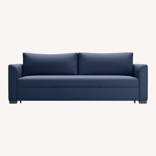 Used Crate & Barrel Blue Bedford Sleeper Sofa for sale on AptDeco