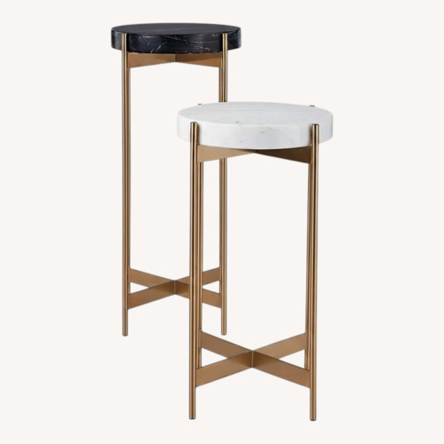Used CB2 Block Marble Side Tables for sale on AptDeco