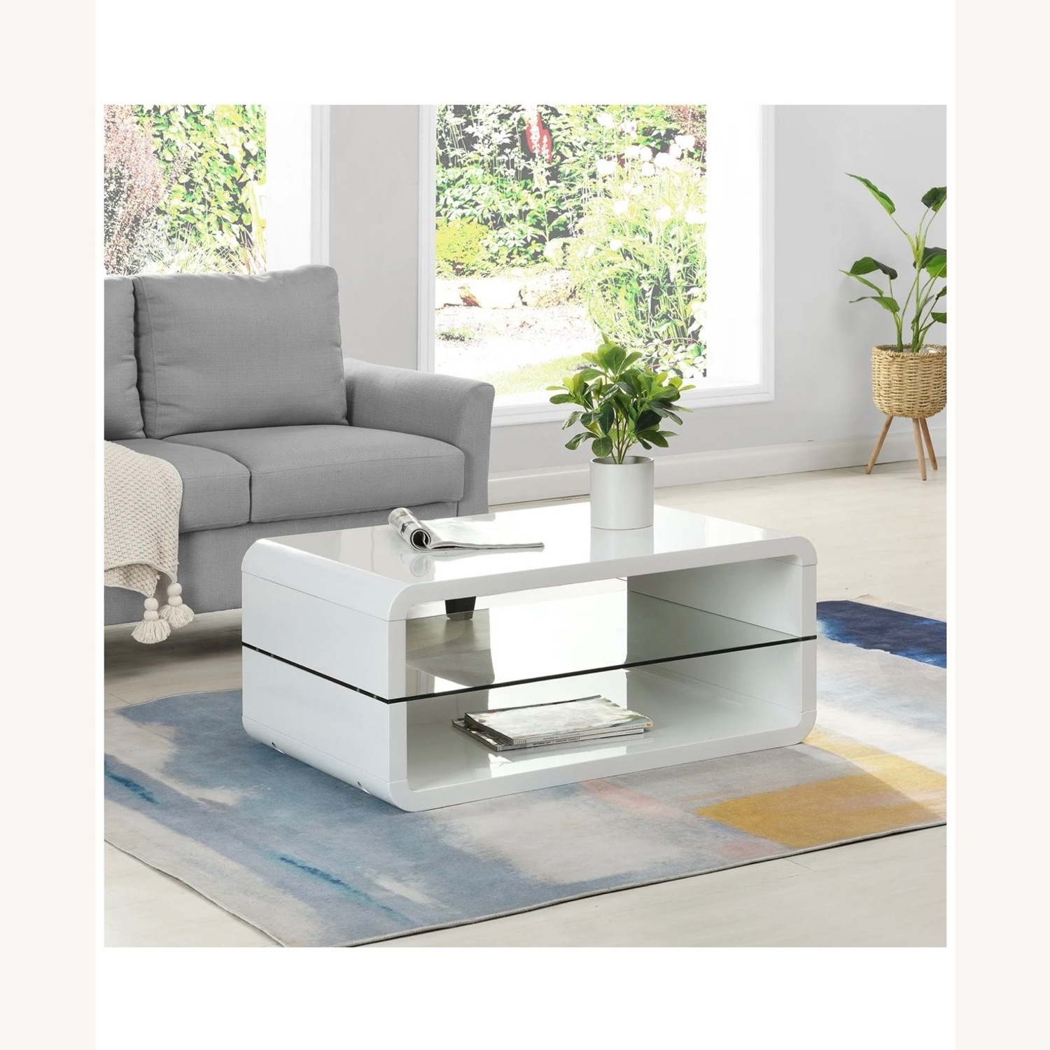 Xono White Coffee Table - image-1