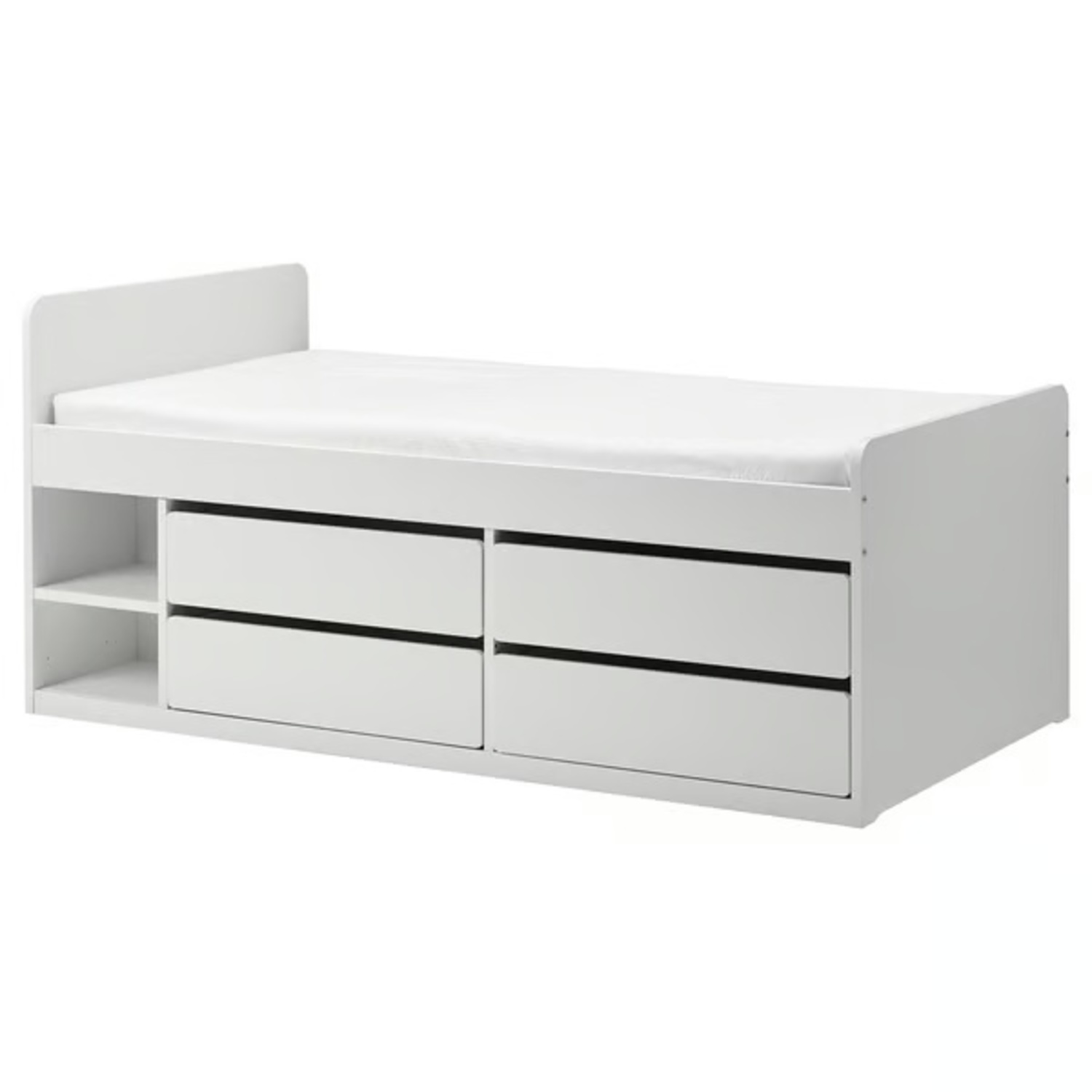 IKEA SLAKT White Twin Bed Frame and Storage - image-4
