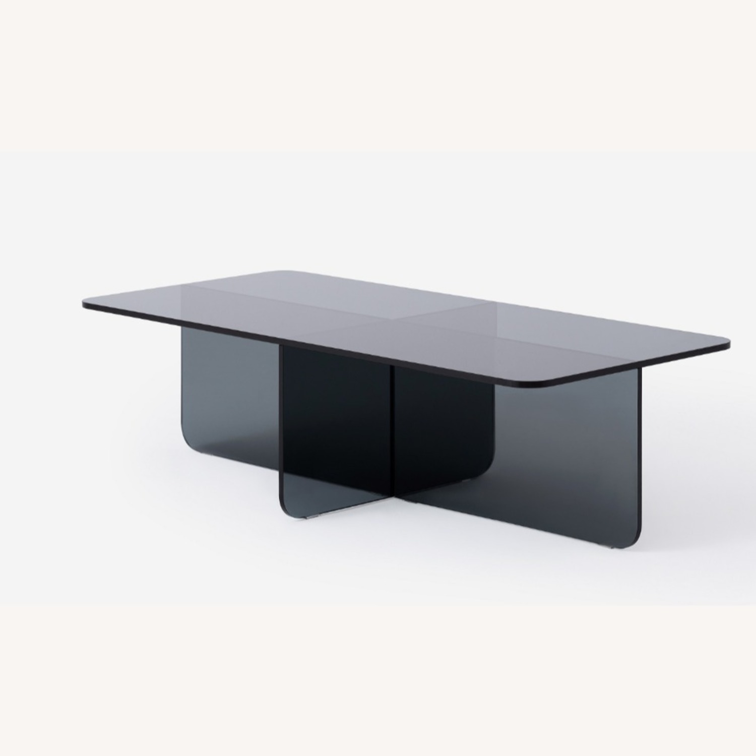 EQ3 Verre Dark Gray Glass Coffee Table - image-2