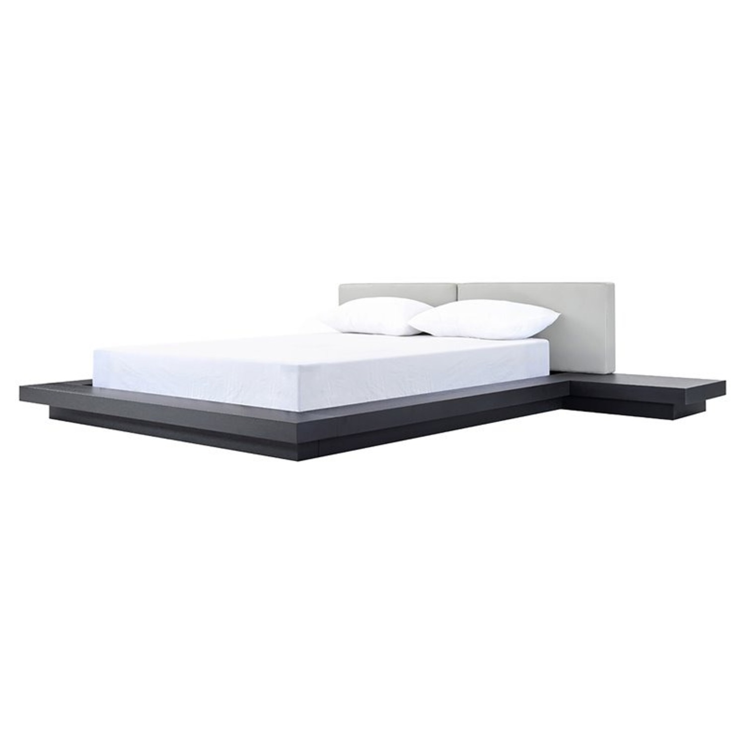 Modrest Opal Modern Queen Leatherette Platform Bed - image-1