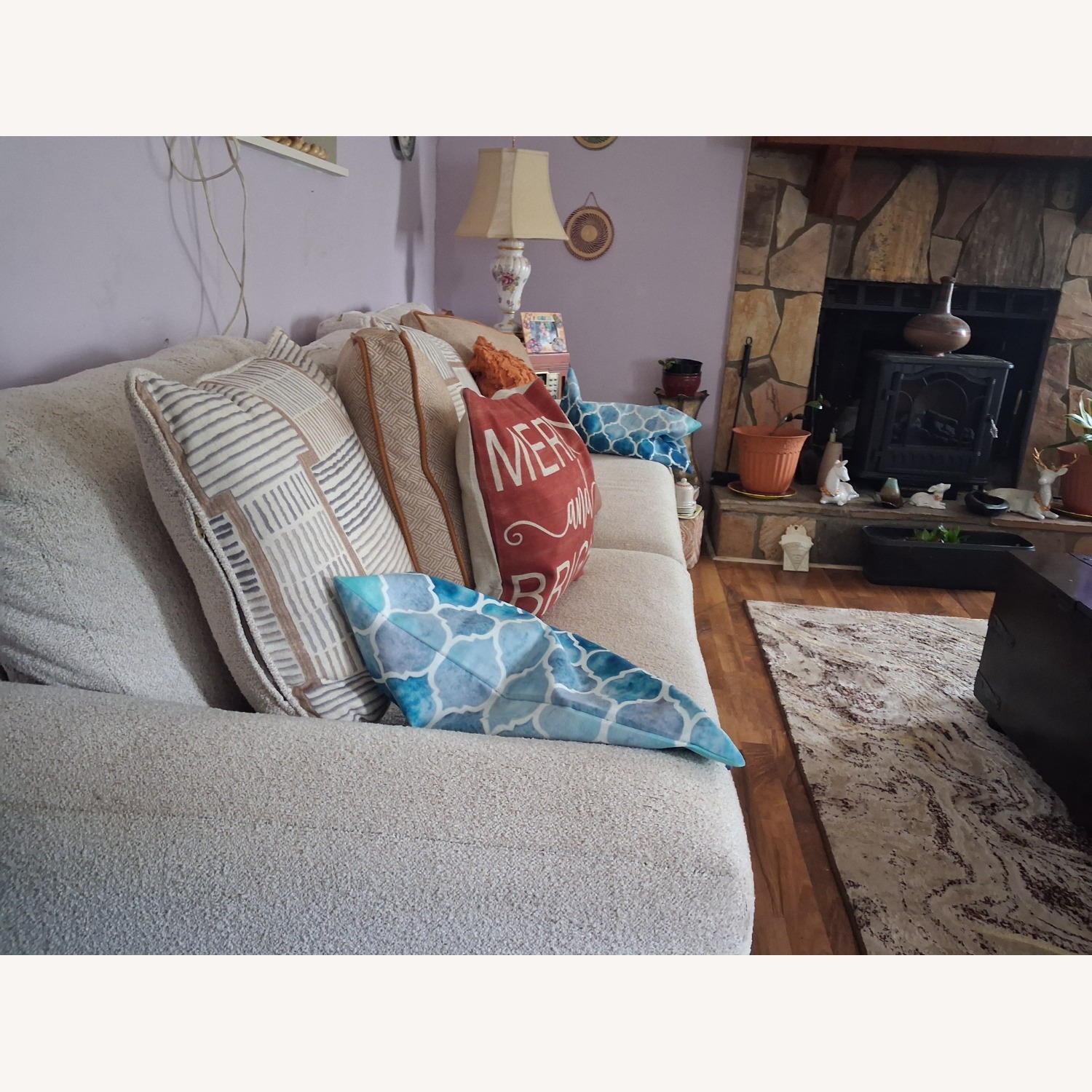Light Gray Fabric Sleeper Sofa - image-2